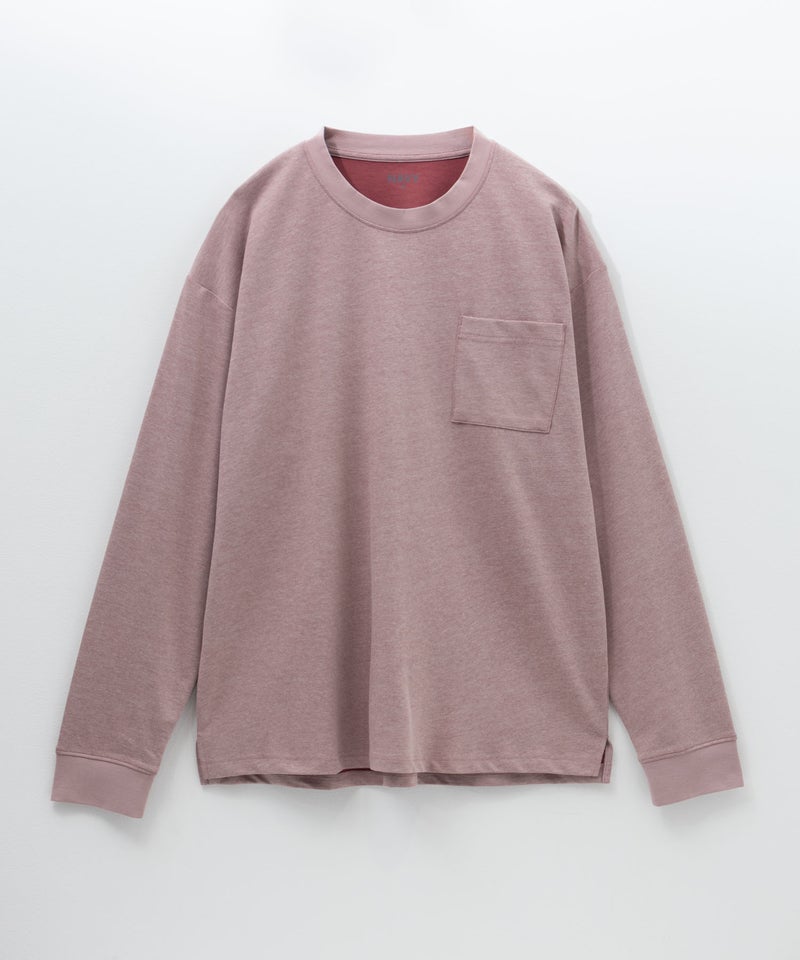 NAVY タフラク ポンチ素材ポケツキ長袖Tシャツ メンズ商品画像-30