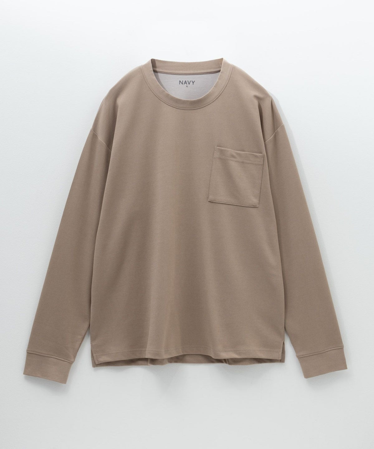 NAVY タフラク ポンチ素材ポケツキ長袖Tシャツ メンズ