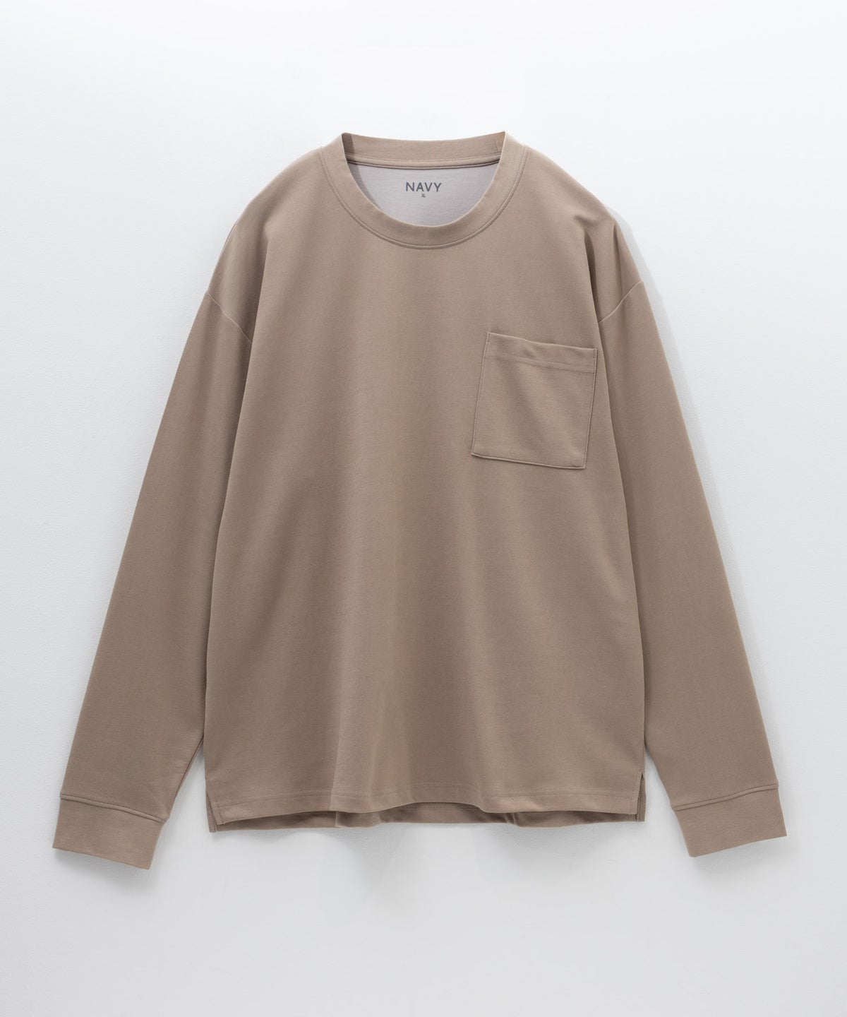 NAVY タフラク ポンチ素材ポケツキ長袖Tシャツ メンズ