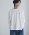 NAVY タフラク ポンチ素材プリント長袖Tシャツ メンズ