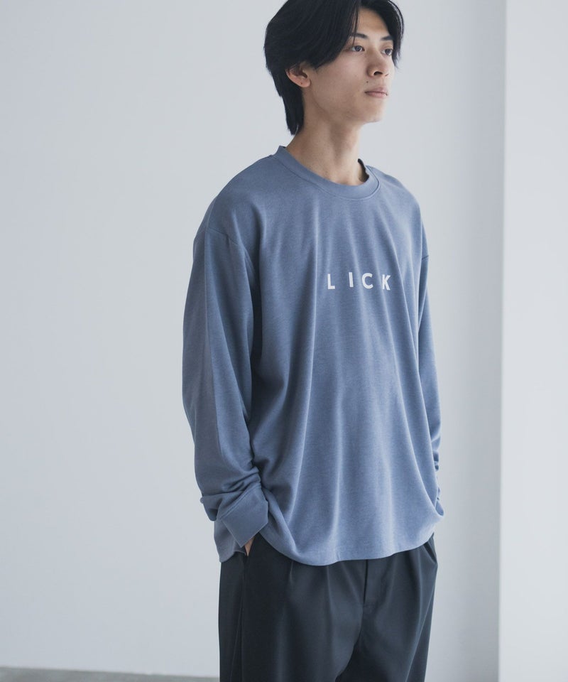 NAVY タフラク ポンチ素材プリント長袖Tシャツ メンズ商品画像-21