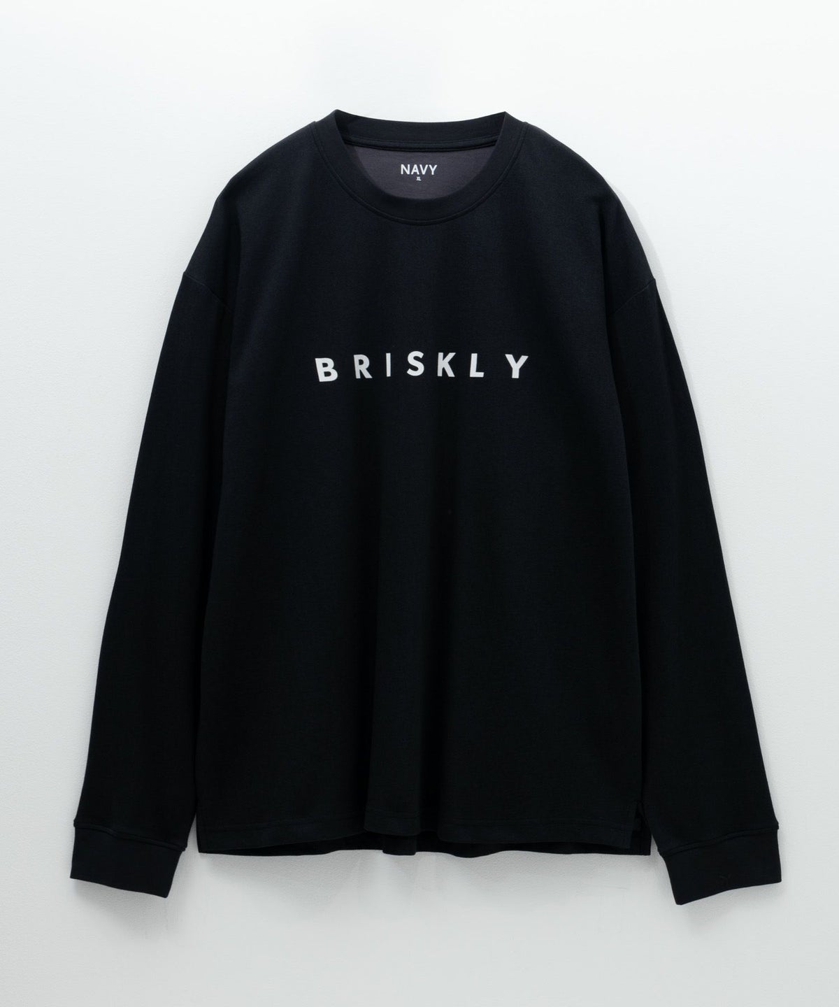 NAVY タフラク ポンチ素材プリント長袖Tシャツ メンズ