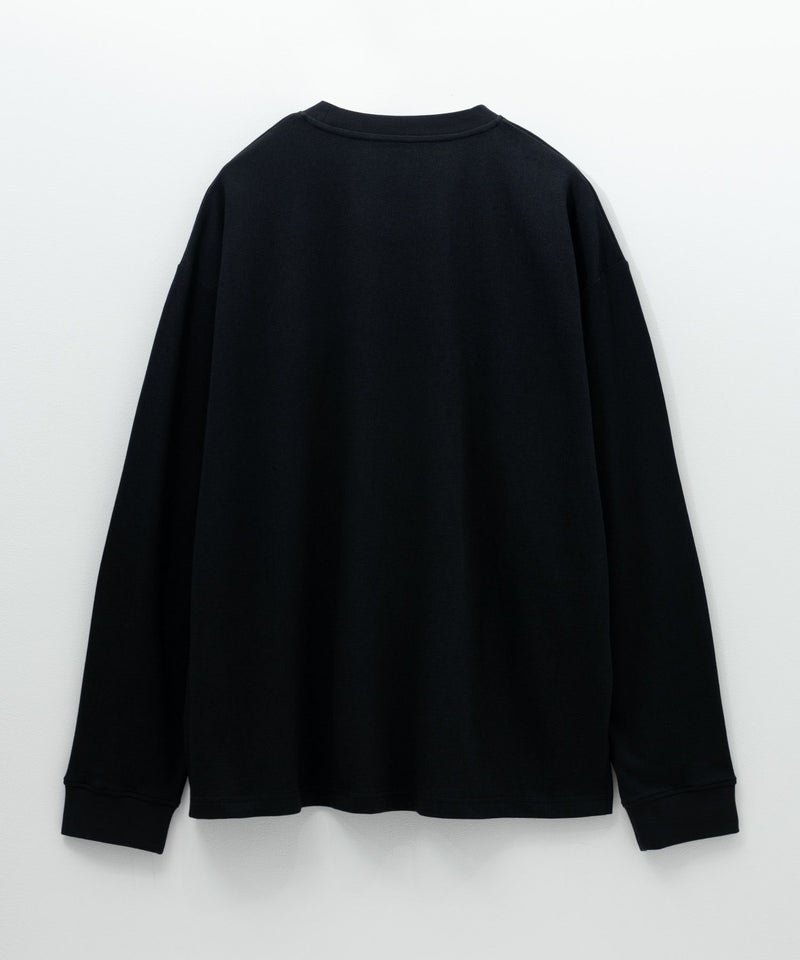 NAVY タフラク ポンチ素材プリント長袖Tシャツ メンズ商品画像-30