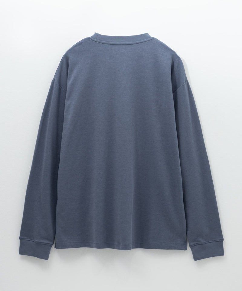 NAVY タフラク ポンチ素材プリント長袖Tシャツ メンズ商品画像-32