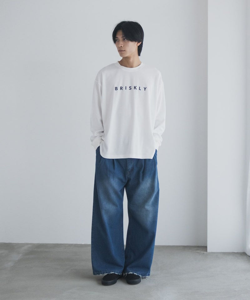 [値下げ]NAVY タフラク ポンチ素材プリント長袖Tシャツ メンズ商品画像-37