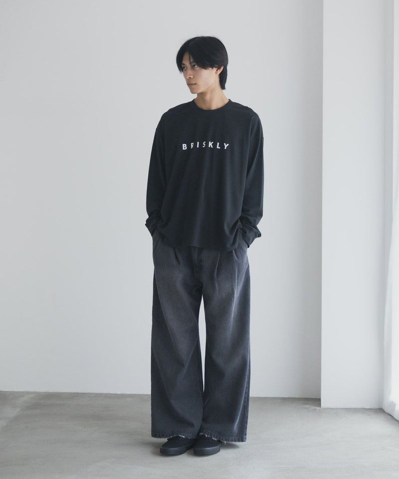 NAVY タフラク ポンチ素材プリント長袖Tシャツ メンズ商品画像-39