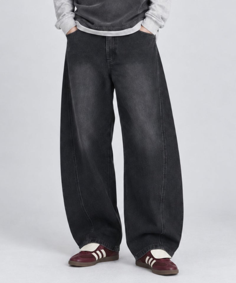 【WEB限定】デニムカーブワイドパンツ メンズ商品画像-1