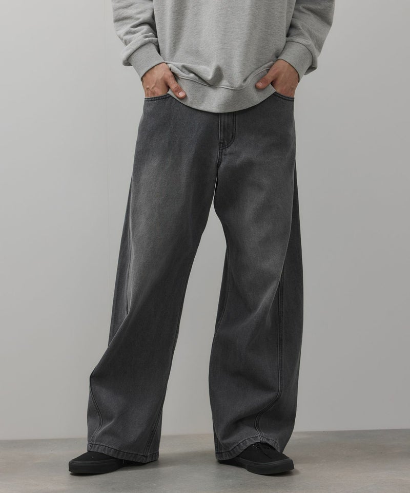 【WEB限定】デニムカーブワイドパンツ メンズ商品画像-2