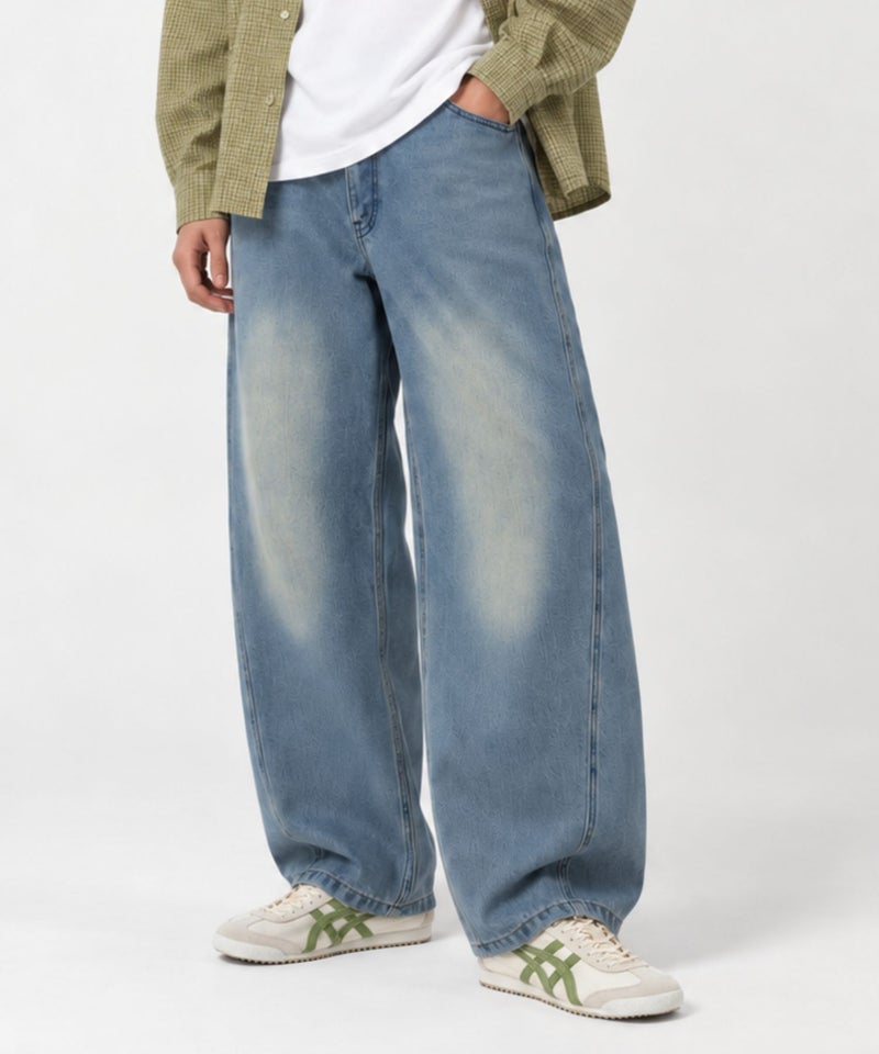 【WEB限定】デニムカーブワイドパンツ メンズ商品画像-3