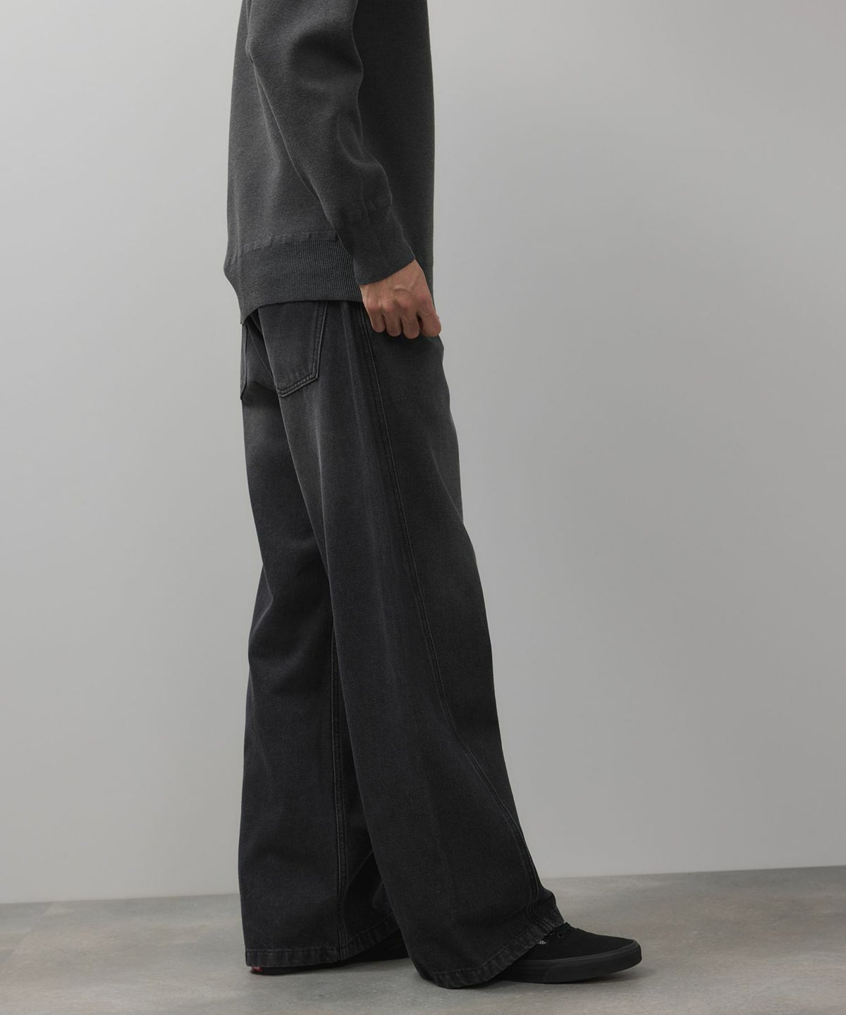 【WEB限定】デニムカーブワイドパンツ メンズ