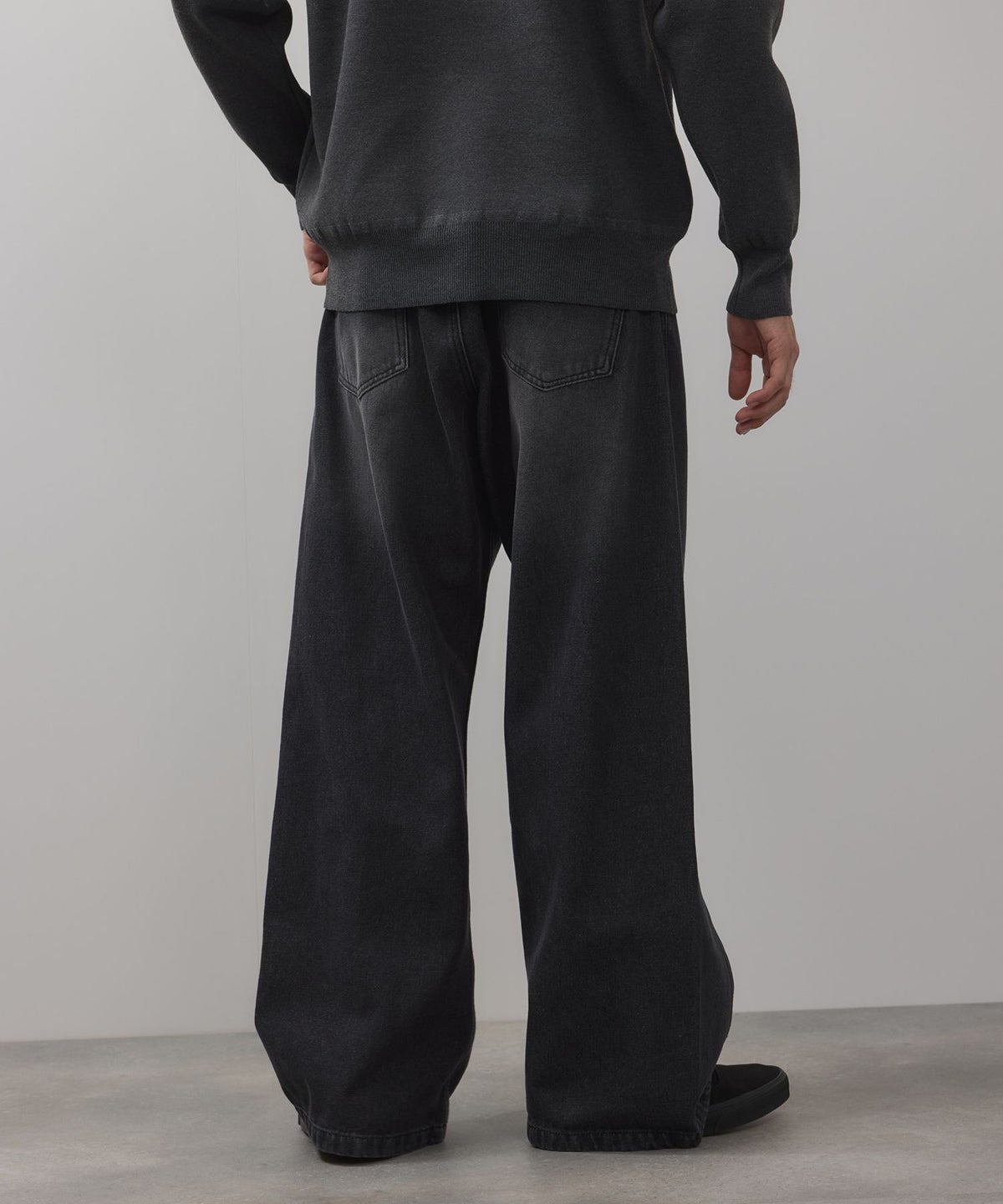 【WEB限定】デニムカーブワイドパンツ メンズ