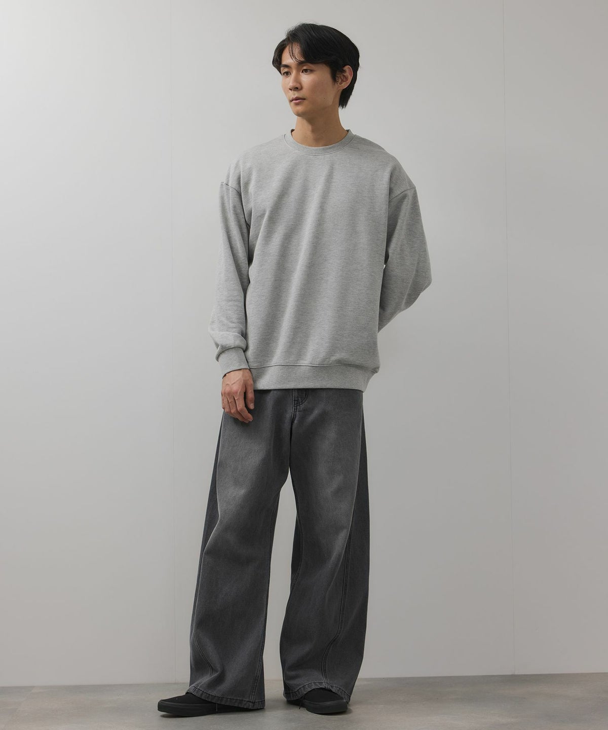 【WEB限定】デニムカーブワイドパンツ メンズ