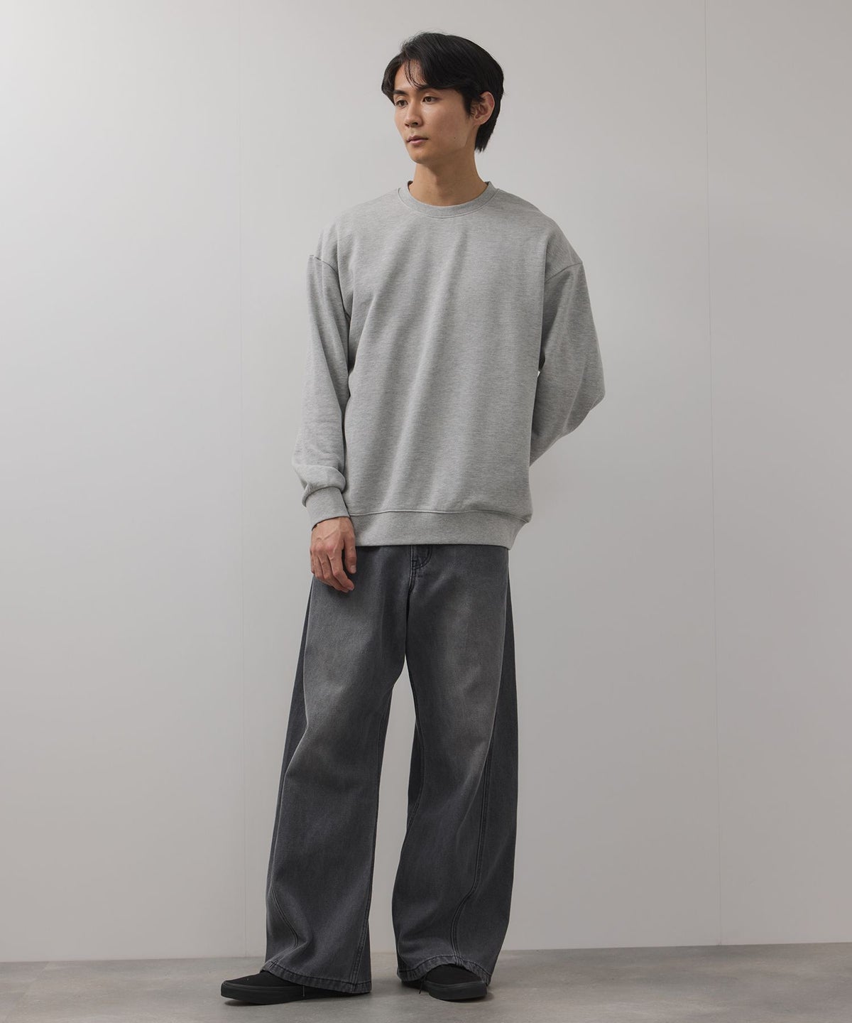 【WEB限定】デニムカーブワイドパンツ メンズ