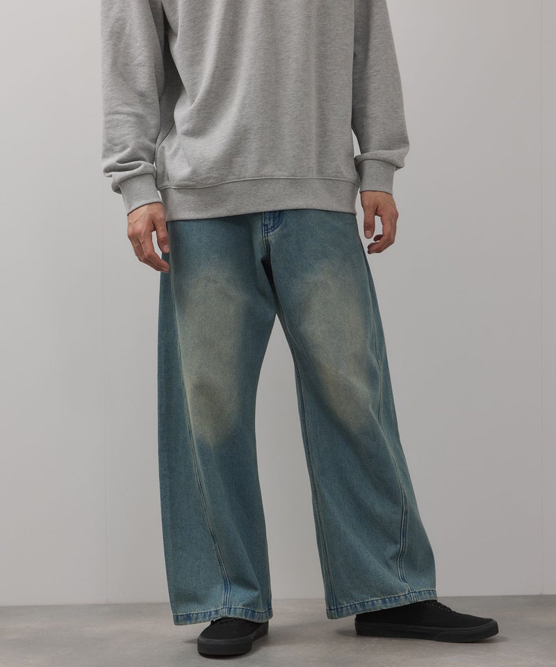 【WEB限定】デニムカーブワイドパンツ メンズ商品画像-13