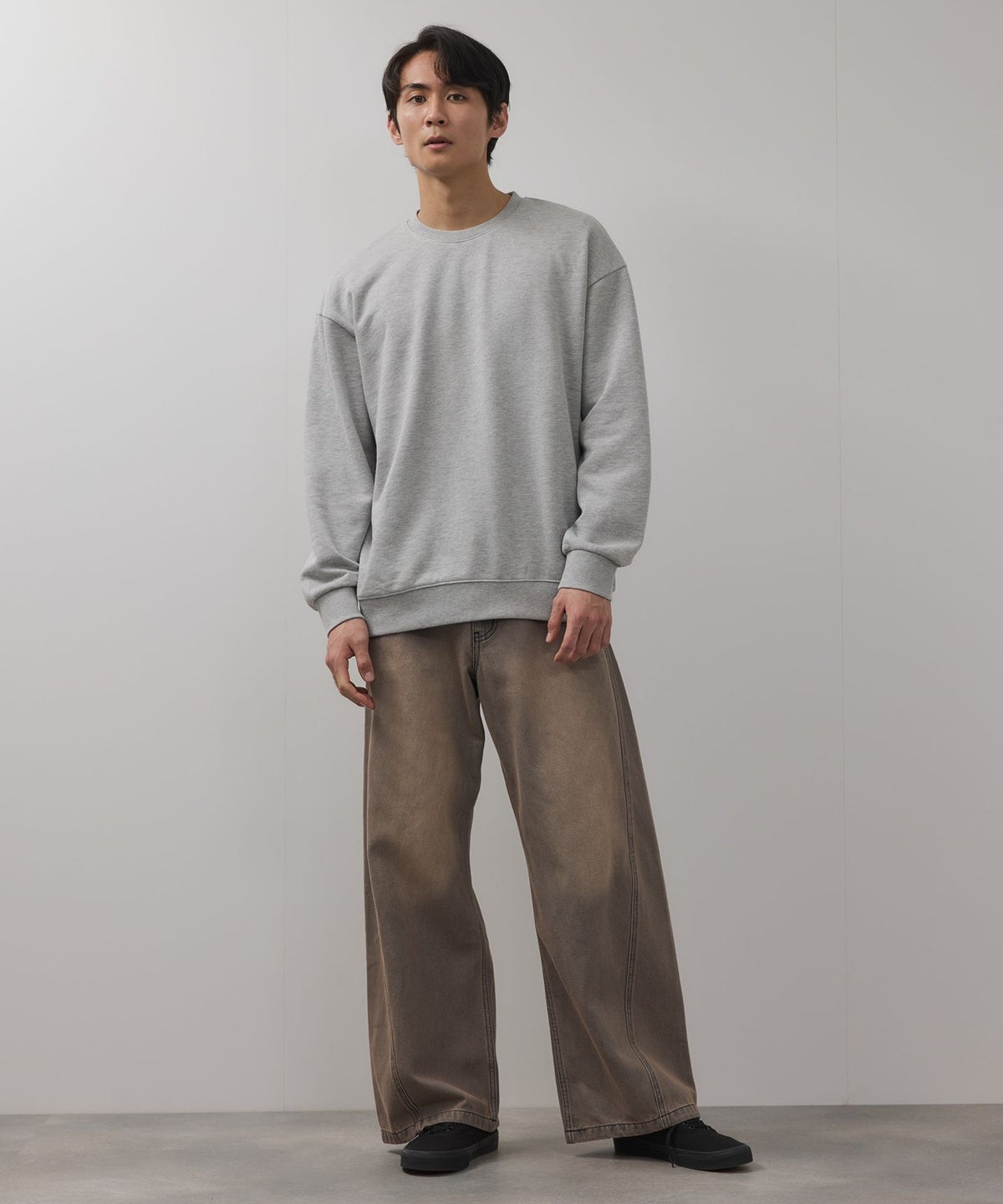 【WEB限定】デニムカーブワイドパンツ メンズ