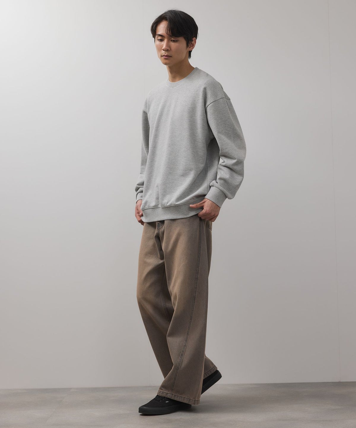 【WEB限定】デニムカーブワイドパンツ メンズ