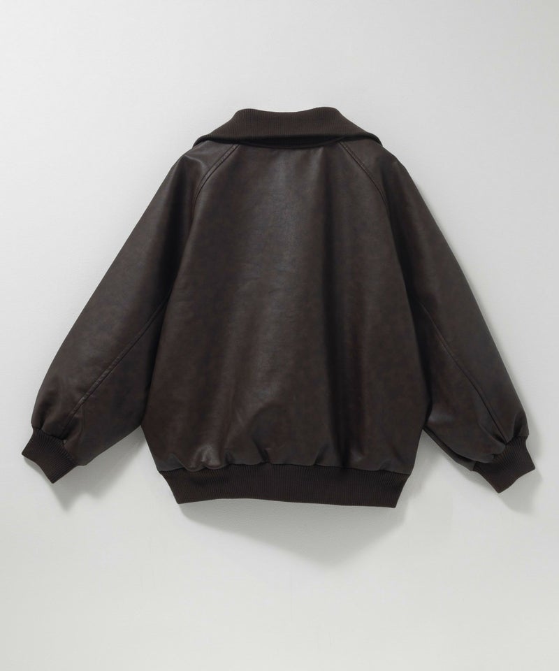nAvy 合皮リブブルゾン レディース商品画像-10
