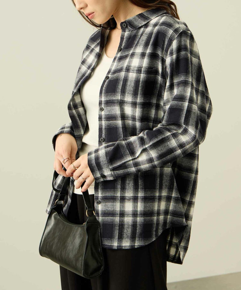 nAvy  コットンネルチェックシャツ レディース商品画像-12