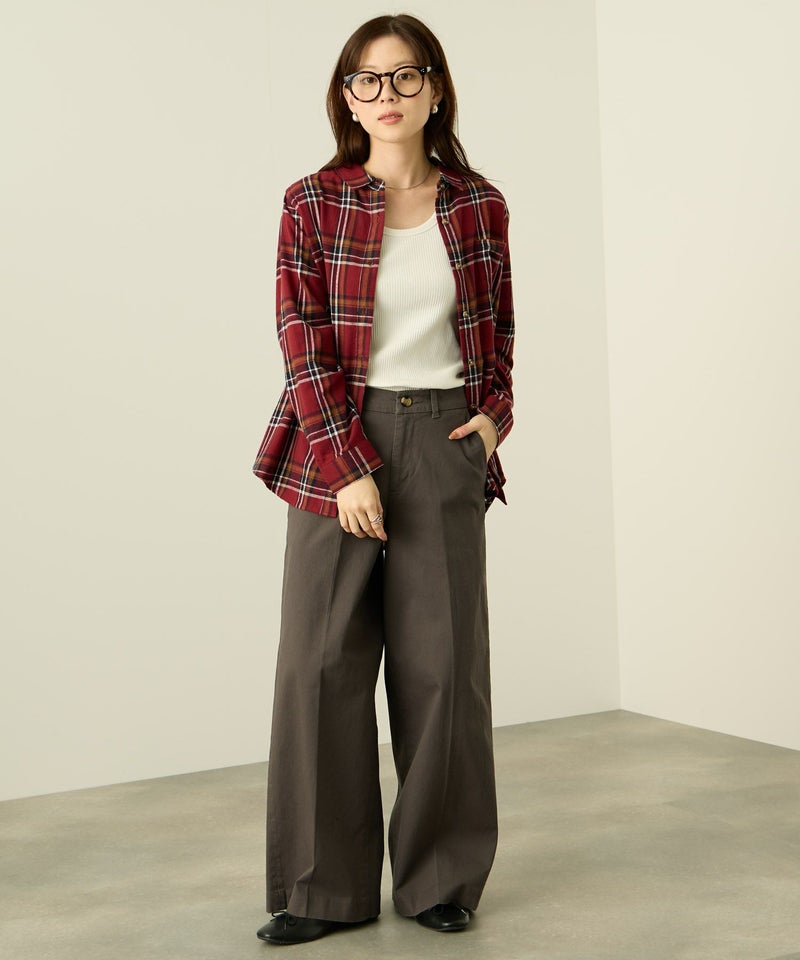 nAvy コットンネルチェックシャツ レディース商品画像-17