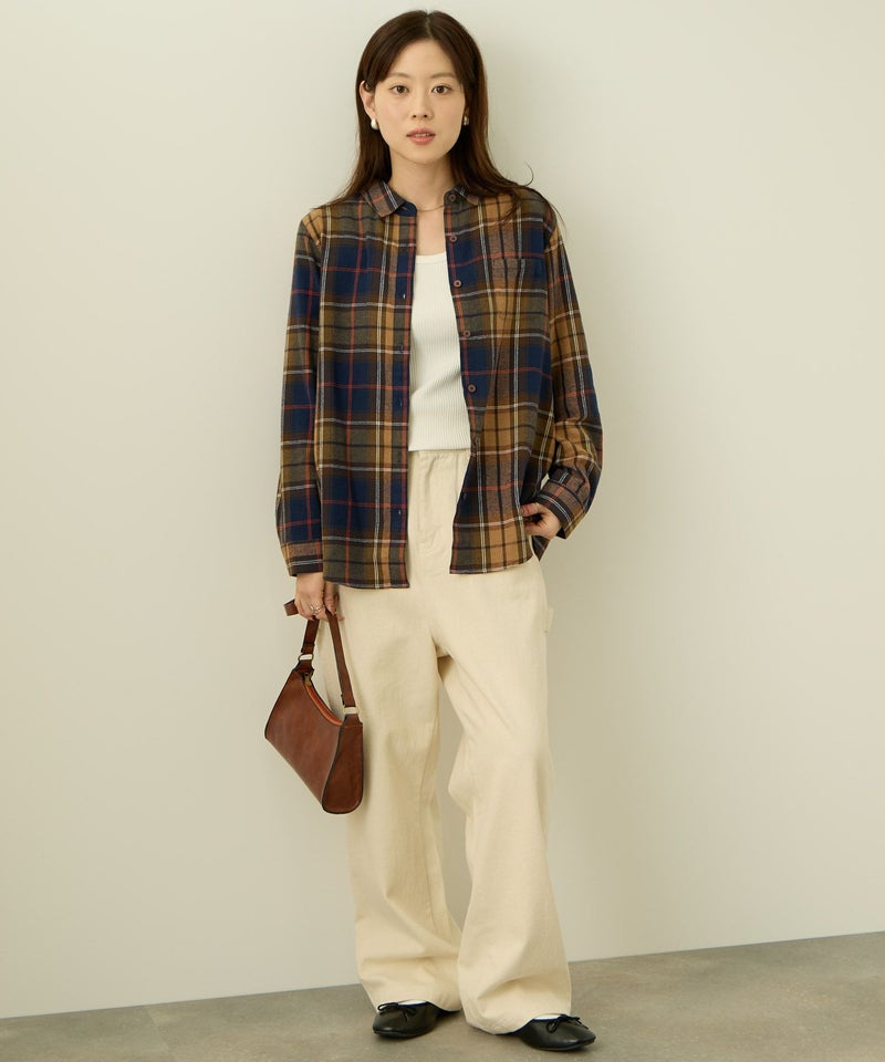 nAvy  コットンネルチェックシャツ レディース商品画像-28