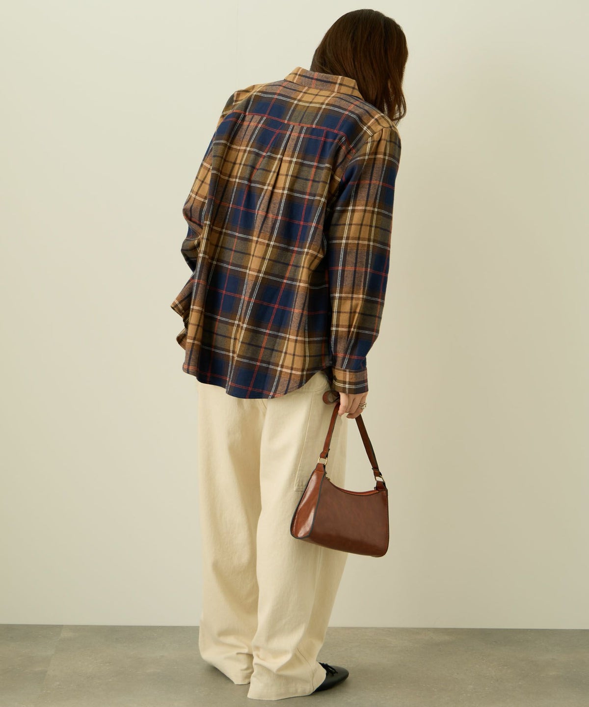 nAvy コットンネルチェックシャツ レディース