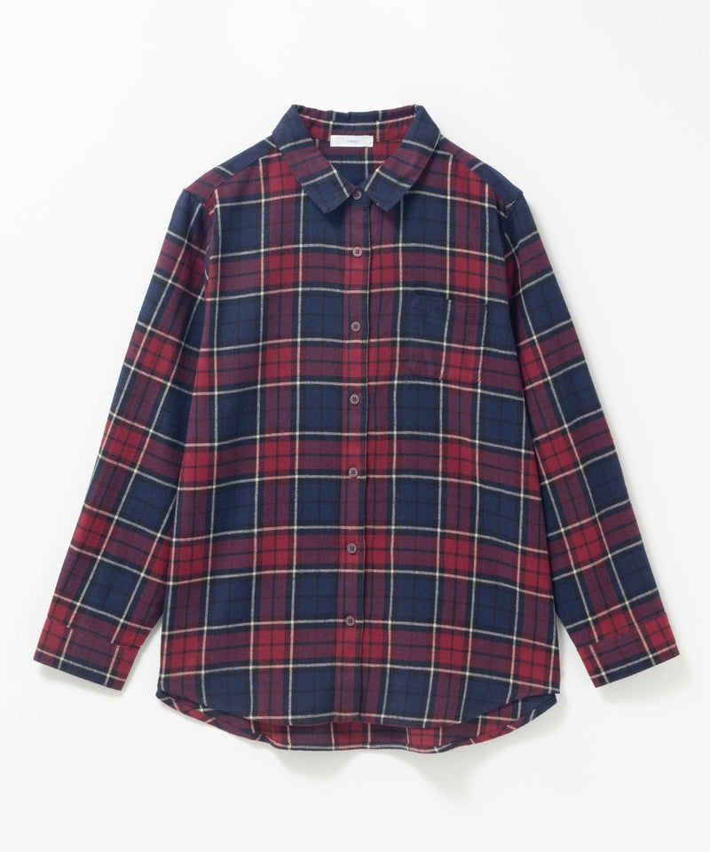 nAvy コットンネルチェックシャツ レディース商品画像-31