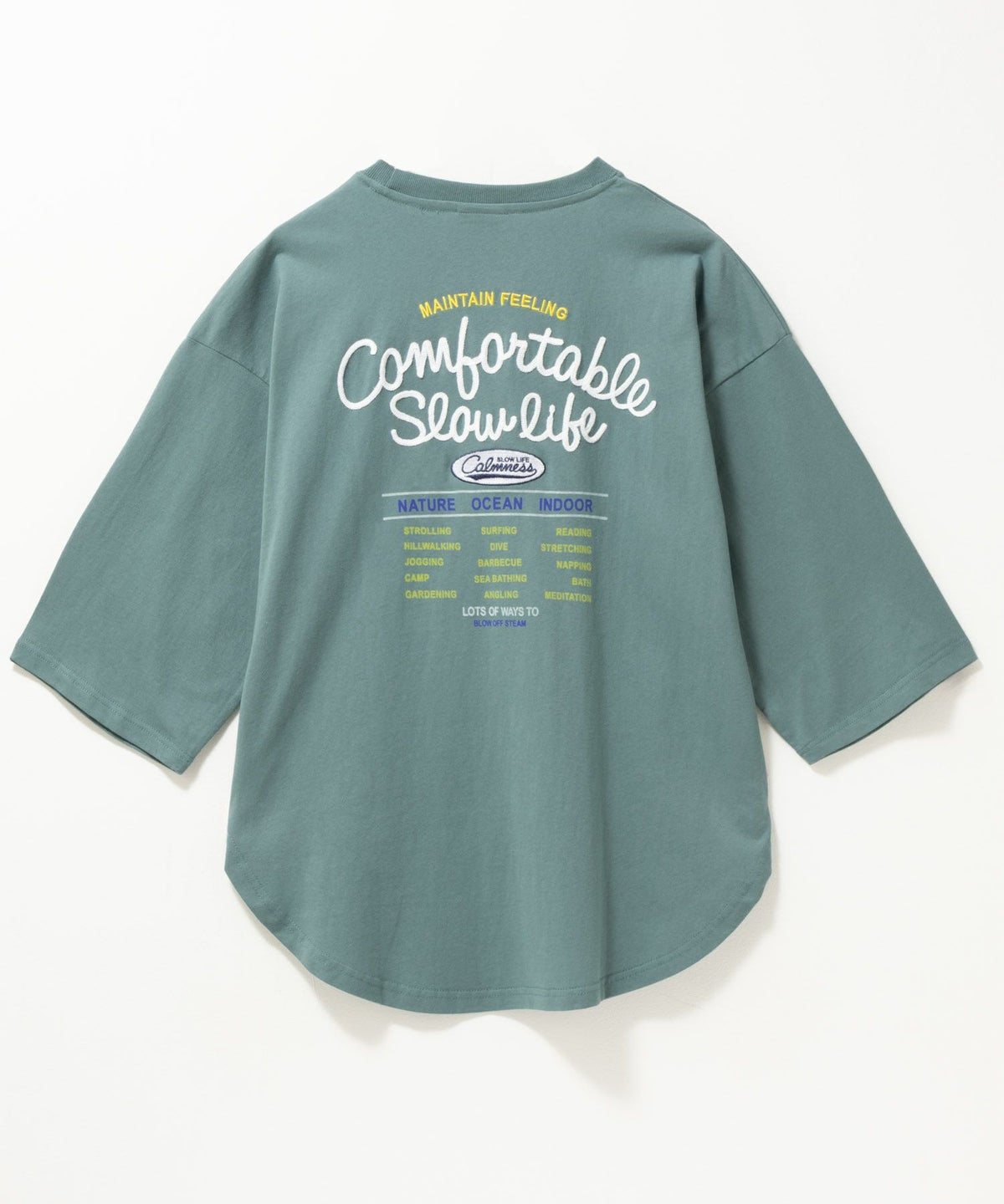 UNDERWRAPS 刺繍ラウンドビッグ7分袖Tシャツ レディース メール便 対応商品