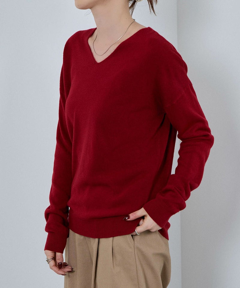 nAvy カシミヤタッチニット Vネック レディース商品画像-11