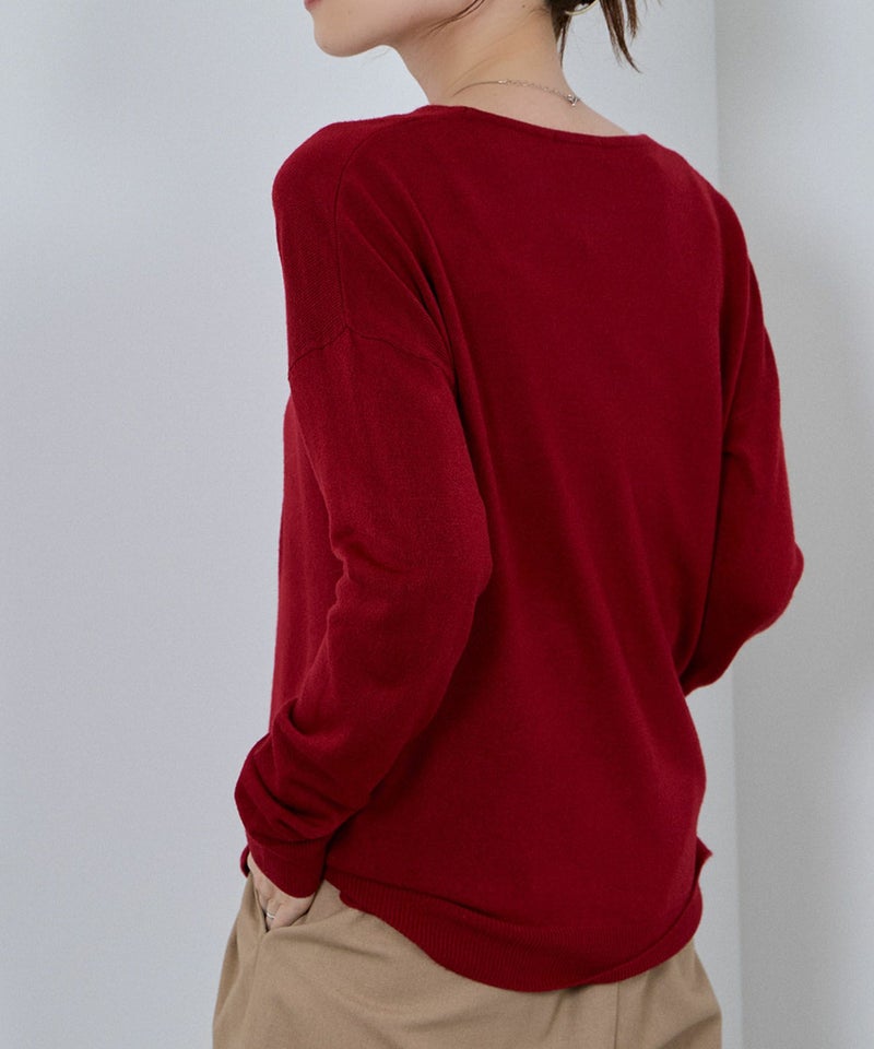 nAvy カシミヤタッチニット Vネック レディース商品画像-12