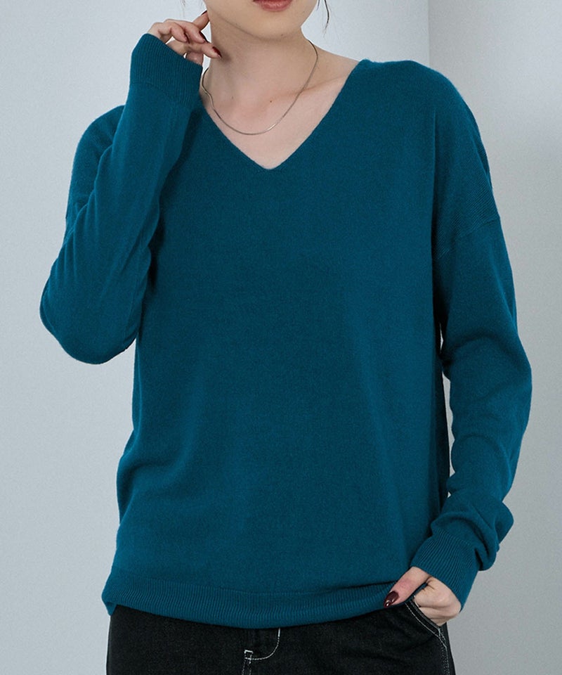 [期間限定knit]nAvy カシミヤタッチニット Vネック レディース商品画像-22