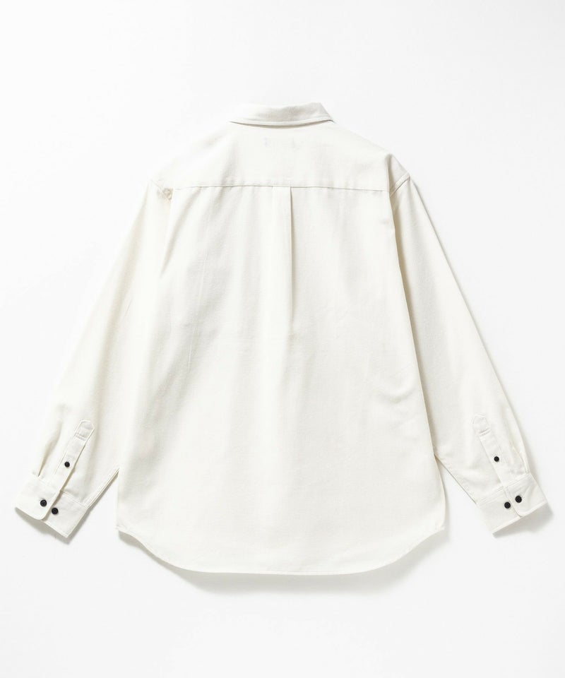 NAVY  無地フランネルシャツ メンズ商品画像-15