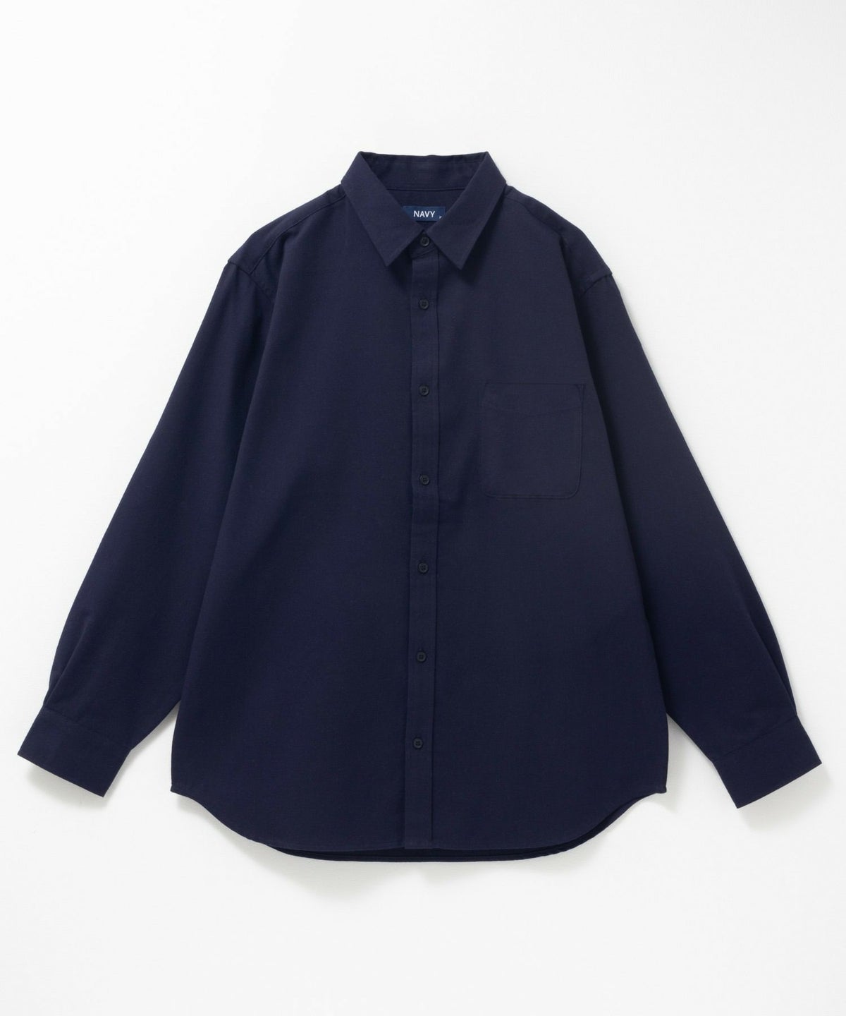 NAVY 無地フランネルシャツ メンズ