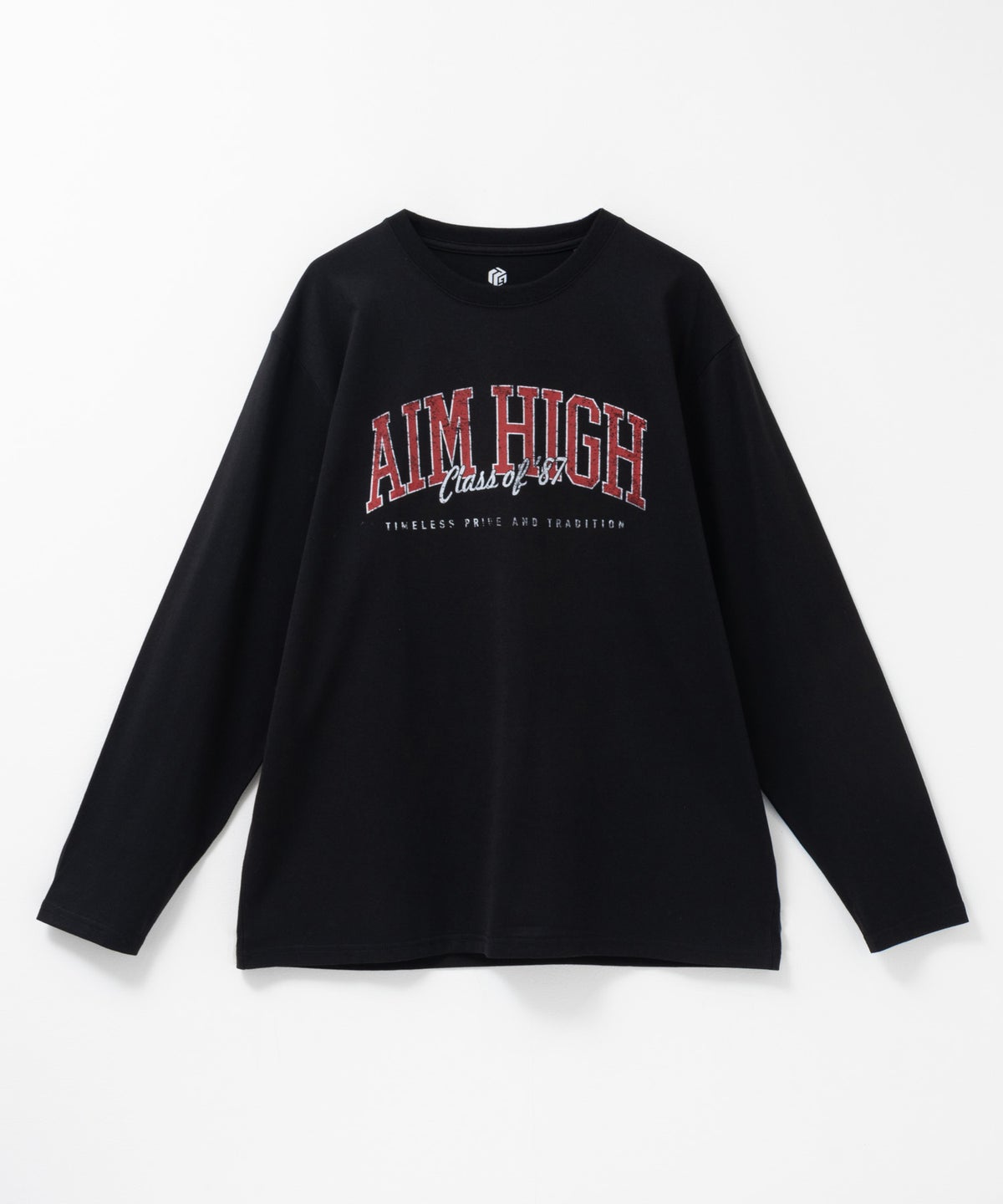 T-GRAPHICS ビッグロゴプリント長袖Tシャツ メンズ