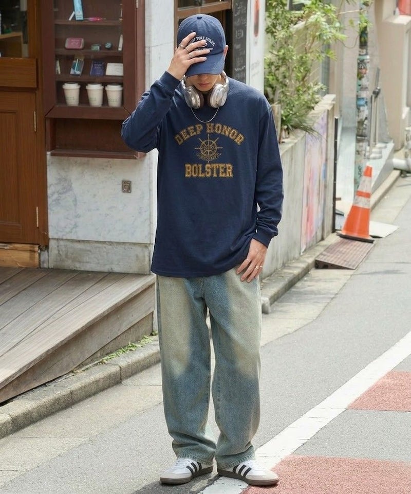 T-GRAPHICS ミリタリーロゴプリント長袖Tシャツ メンズ商品画像-5