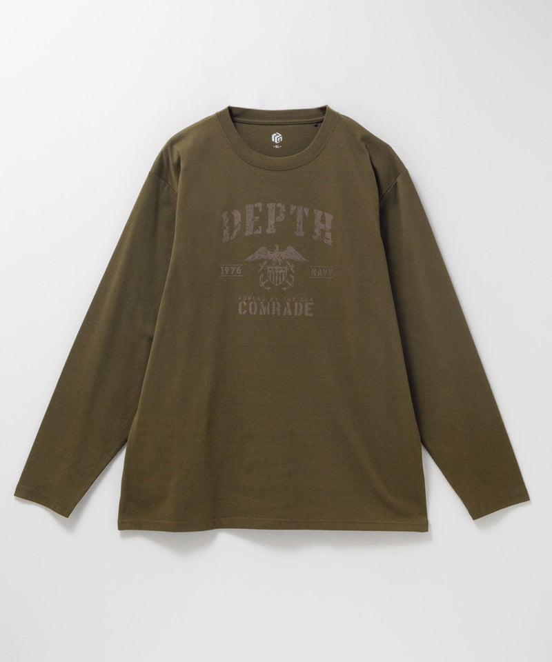 T-GRAPHICS ミリタリーロゴプリント長袖Tシャツ メンズ商品画像-15