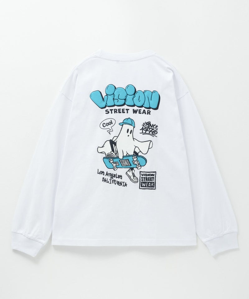 VISION STREET WEAR ゴースト発泡プリント長袖Tシャツ メンズ商品画像-1
