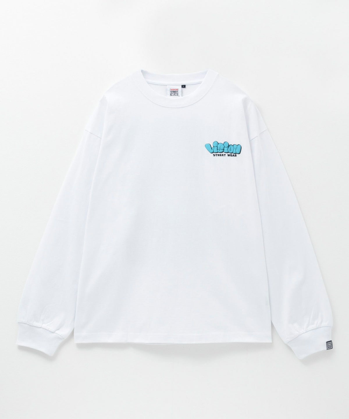 VISION STREET WEAR ゴースト発泡プリント長袖Tシャツ メンズ