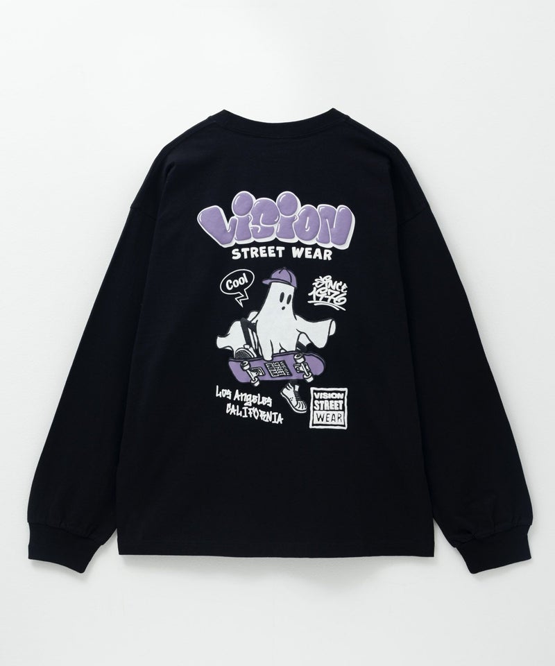 VISION STREET WEAR ゴースト発泡プリント長袖Tシャツ メンズ商品画像-3