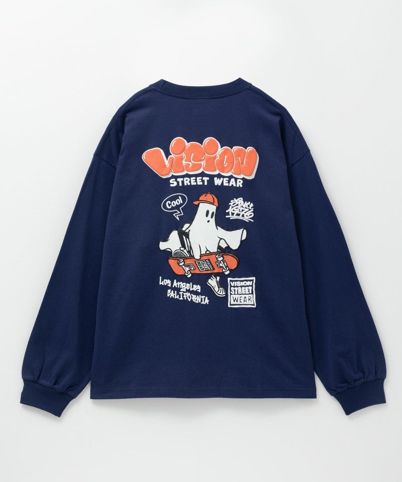 VISION STREET WEAR  ゴースト発泡プリント長袖Tシャツ メンズ商品画像-5