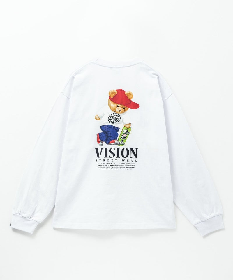 VISION STREET WEAR ベアーロゴプリント長袖Tシャツ メンズ商品画像-1