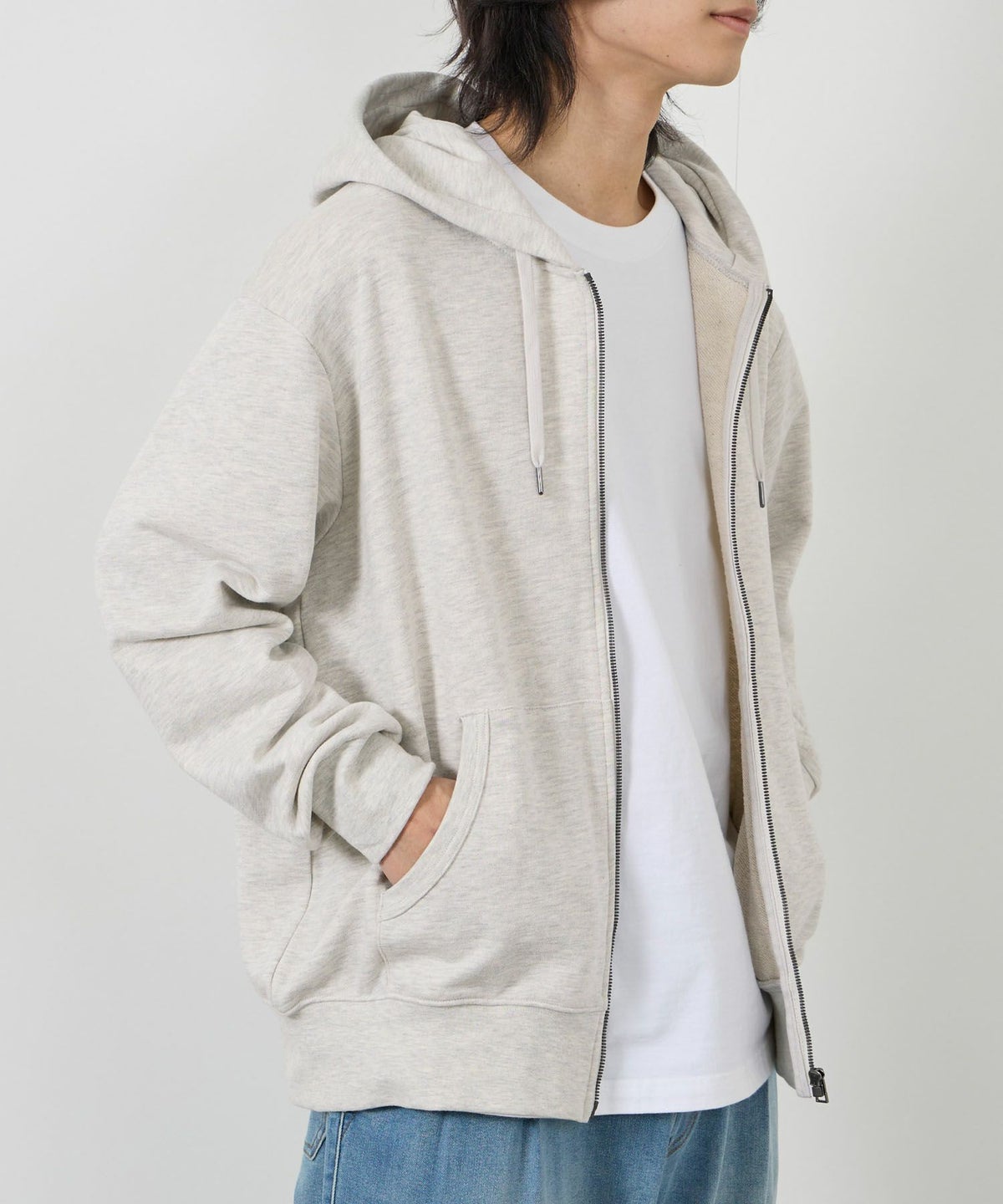 NAVY タフラク ヘビー裏毛ジップパーカー メンズ