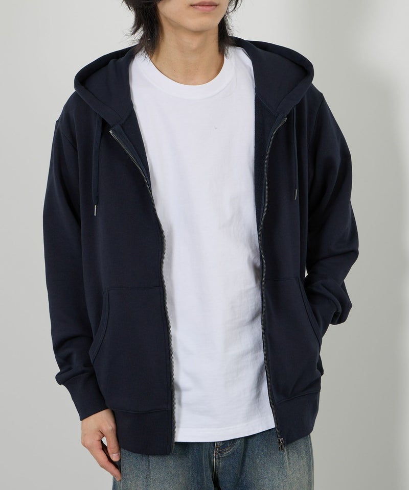 NAVY  タフラク ヘビー裏毛ジップパーカー メンズ商品画像-17