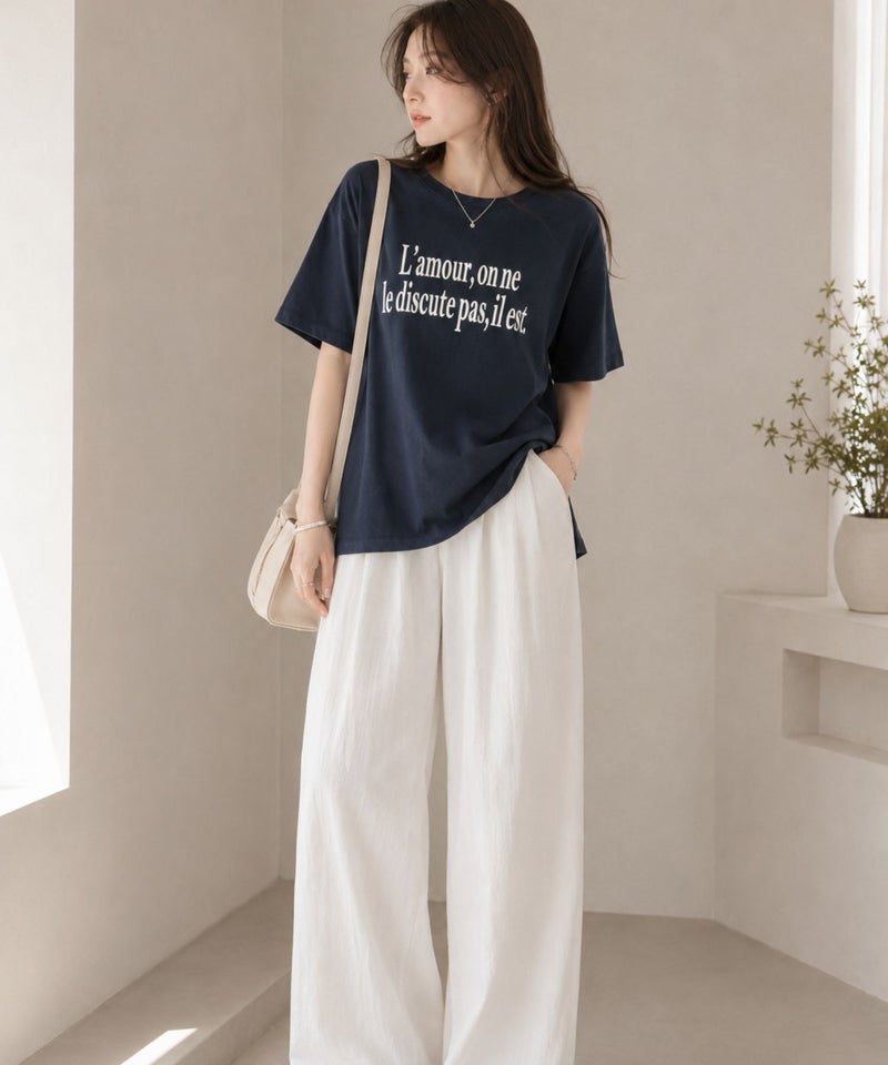 Idnes ロゴプリントTシャツ レディース メール便 対応商品商品画像-9