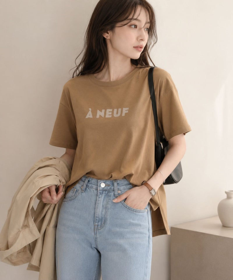 Idnes フロッキープリントTシャツ レディース メール便 対応商品商品画像-3