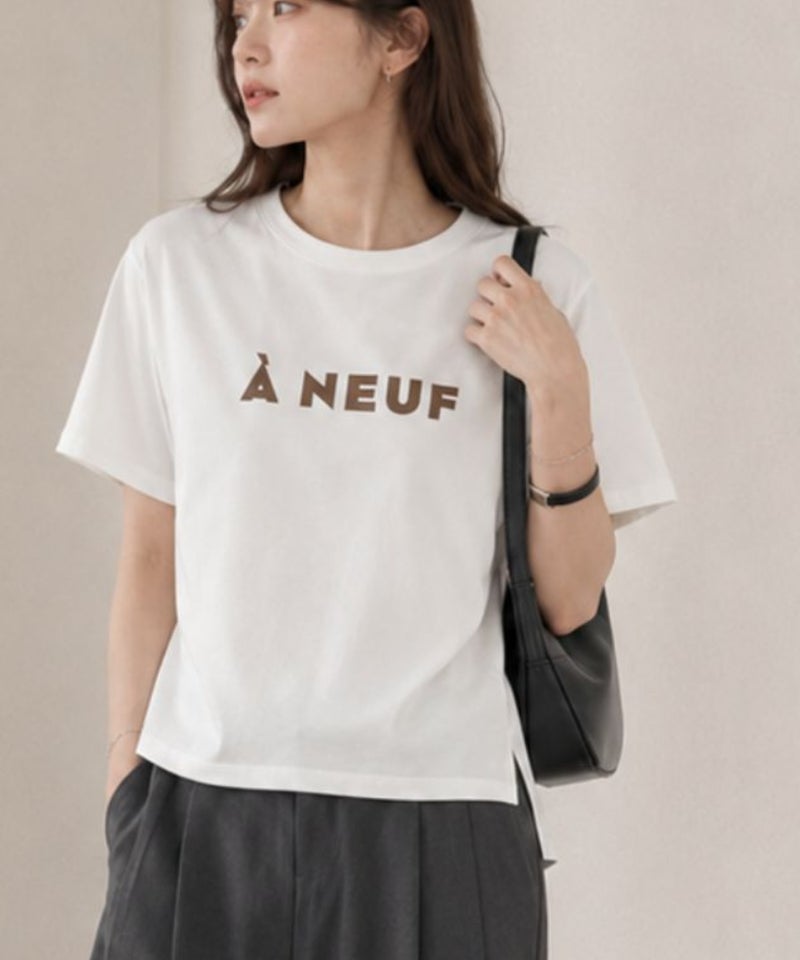 Idnes フロッキープリントTシャツ レディース メール便 対応商品商品画像-4