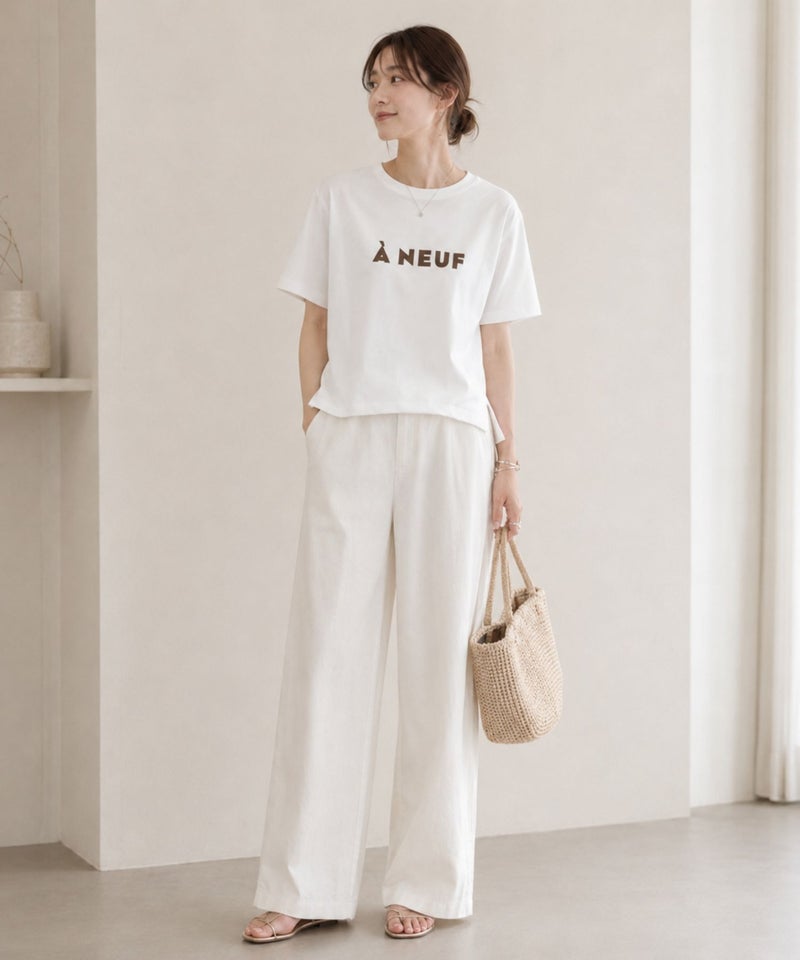 Idnes フロッキープリントTシャツ レディース メール便 対応商品商品画像-5