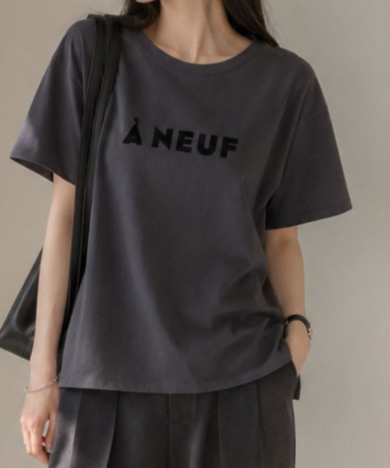 Idnes フロッキープリントTシャツ レディース メール便 対応商品商品画像-6
