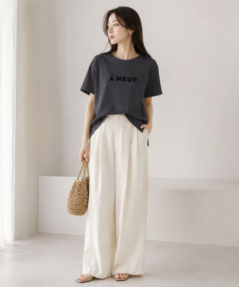 Idnes フロッキープリントTシャツ レディース メール便 対応商品商品画像-7