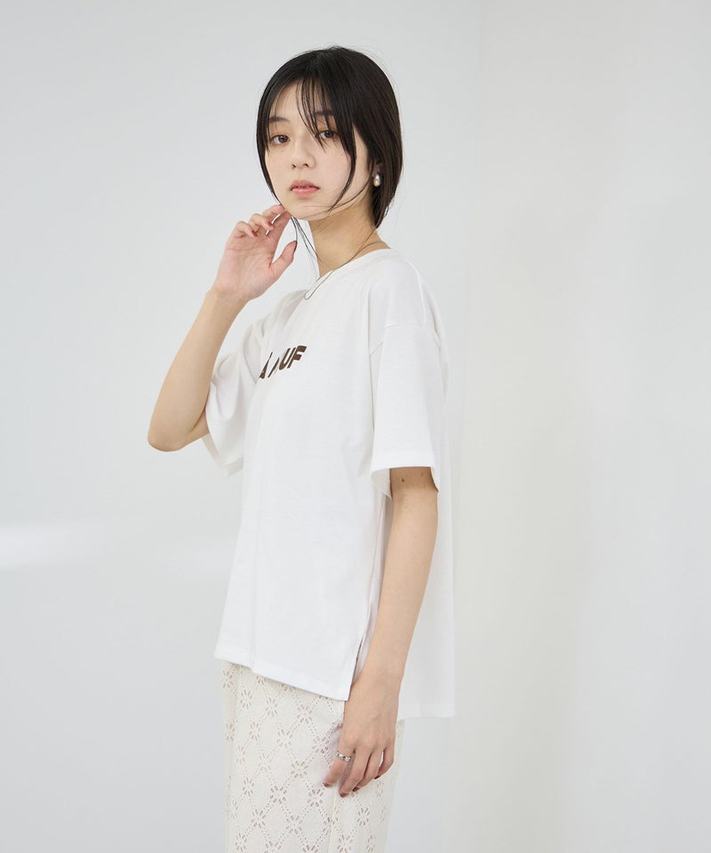 Idnes フロッキープリントTシャツ レディース メール便 対応商品商品画像-7