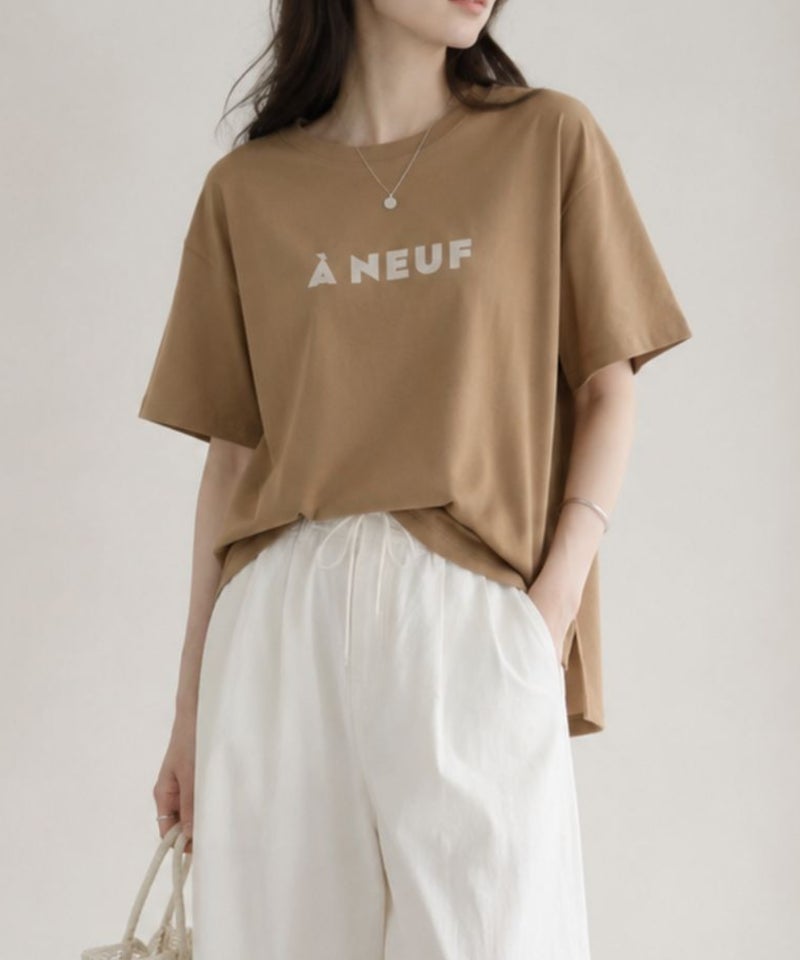 Idnes フロッキープリントTシャツ レディース メール便 対応商品商品画像-8